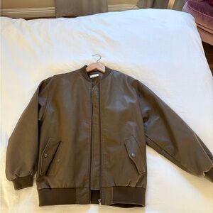 Topshop Brown Bomber Jacket